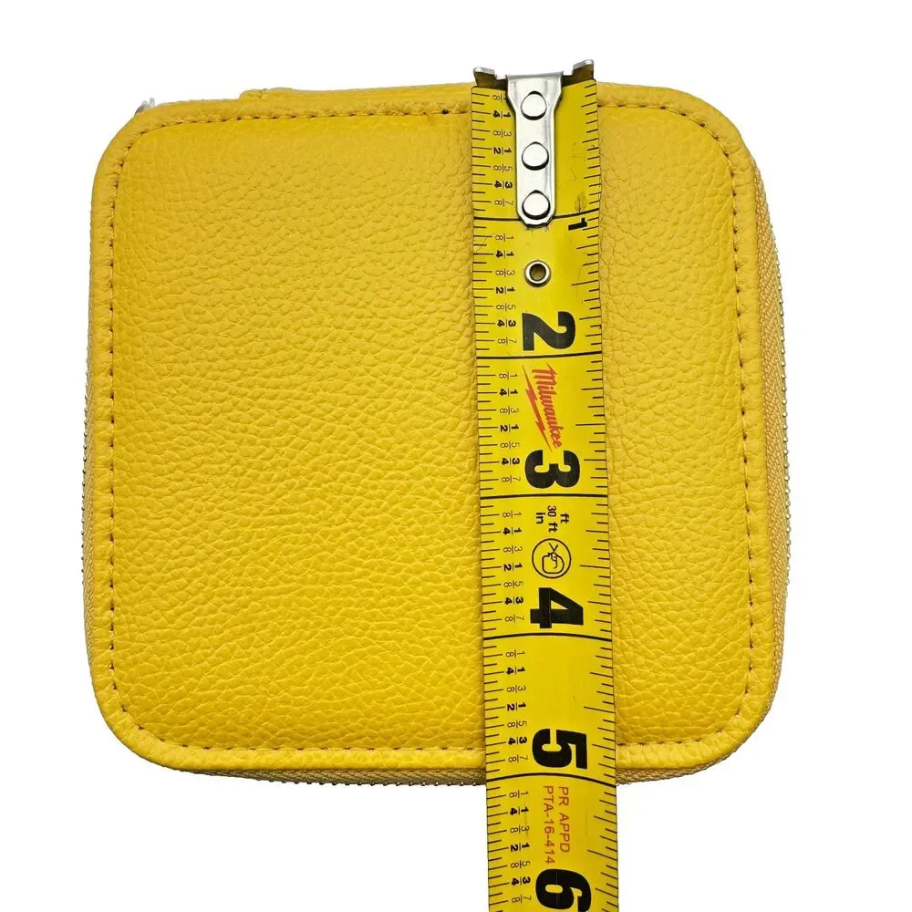 Vlando‎ Travel Jewelry Organizer Case Mustard yellow Zip Box 5 Removable Pouches